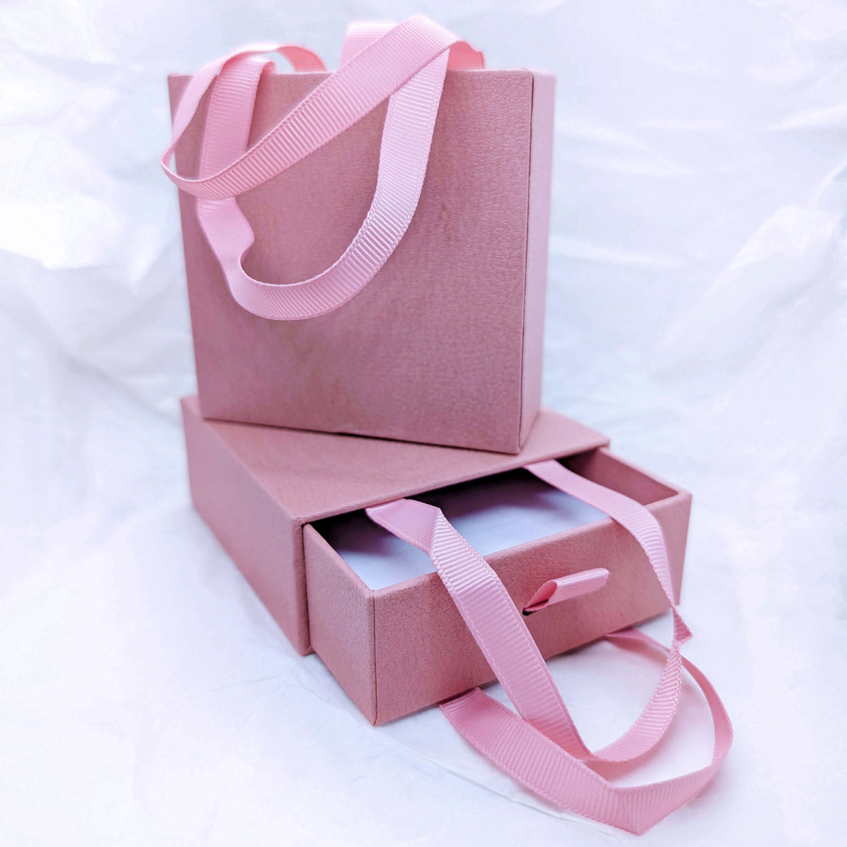 Dusky Pink Jewellery Gift Box Bag