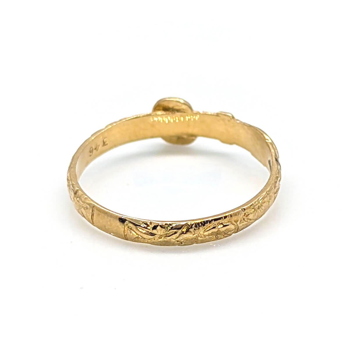 9ct Yellow Gold Detailed Belt Buckle Ring