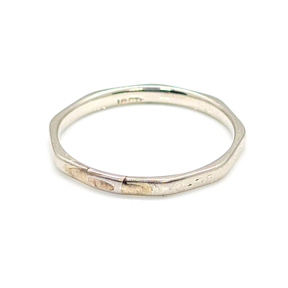Art Deco 18ct White Gold Octagonal Ring