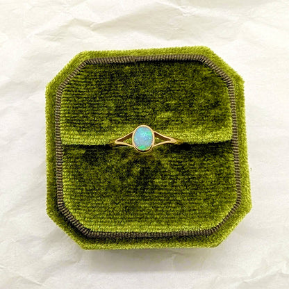 18ct Yellow Gold Bezel Set Opal Ring