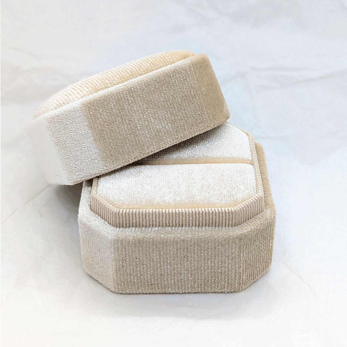 Pale Pink Velvet Ring Presentation Box