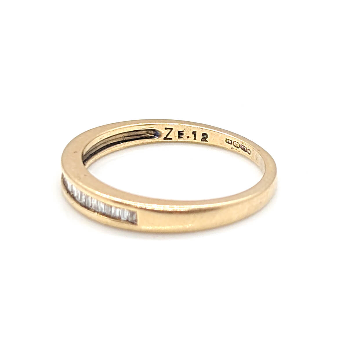 9ct Yellow Gold Quarter Eternity Ring with Baguette Diamonds