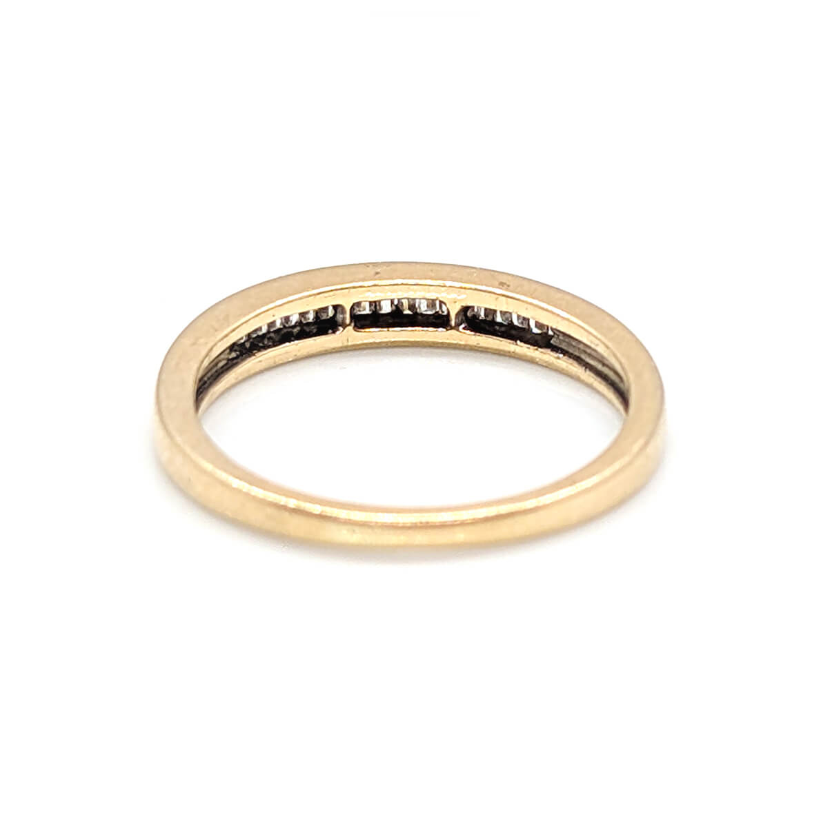 9ct Yellow Gold Quarter Eternity Ring with Baguette Diamonds