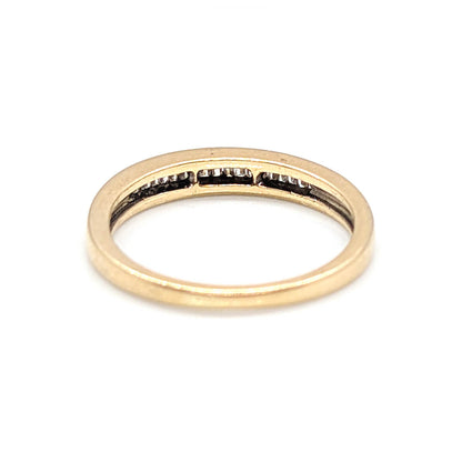 9ct Yellow Gold Quarter Eternity Ring with Baguette Diamonds