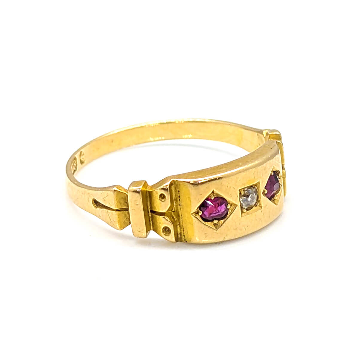 18ct Yellow Gold Ruby and Diamond Ring