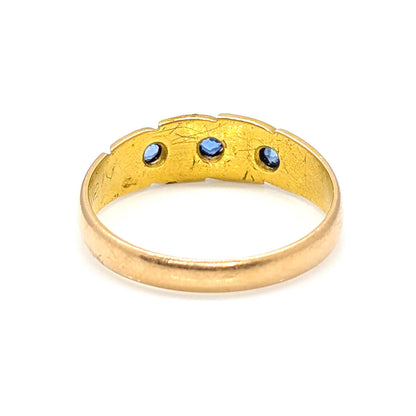 15ct Yellow Gold Sapphire and Pearl Ring