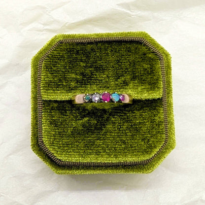 Antique 9ct Yellow Gold Conversion Ring with Various Stones