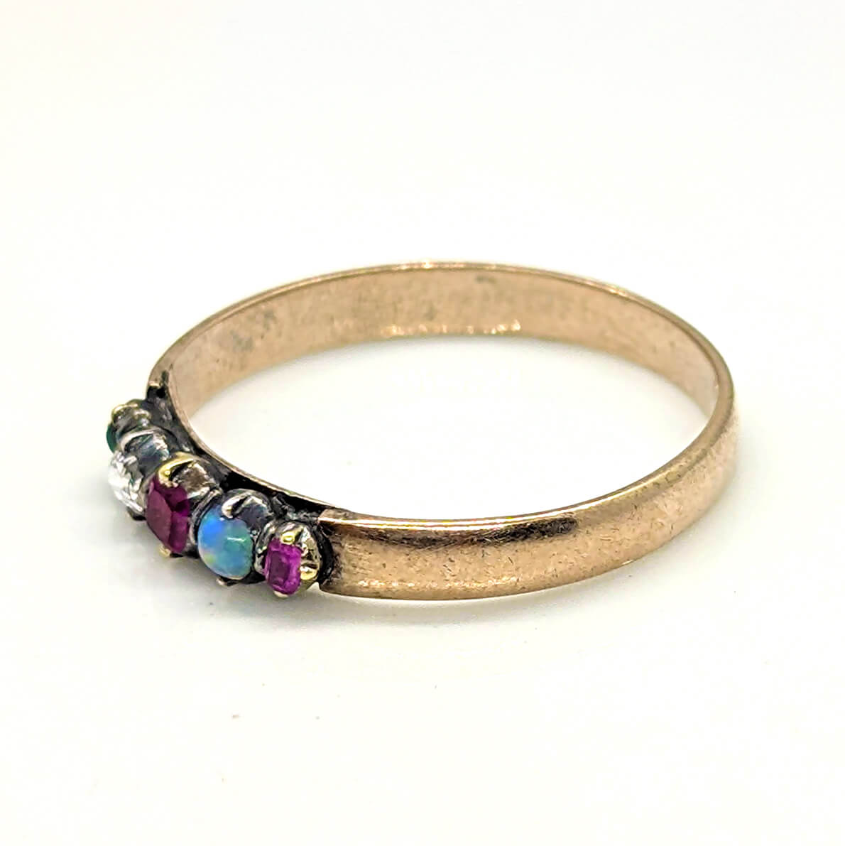 Antique 9ct Yellow Gold Conversion Ring with Various Stones