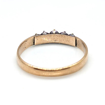 Antique 9ct Yellow Gold Conversion Ring with Various Stones