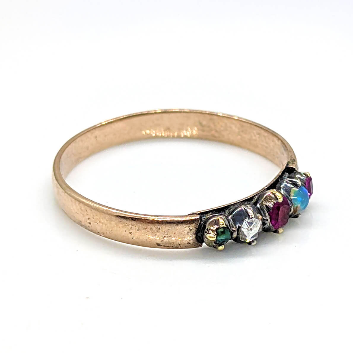 Antique 9ct Yellow Gold Conversion Ring with Various Stones