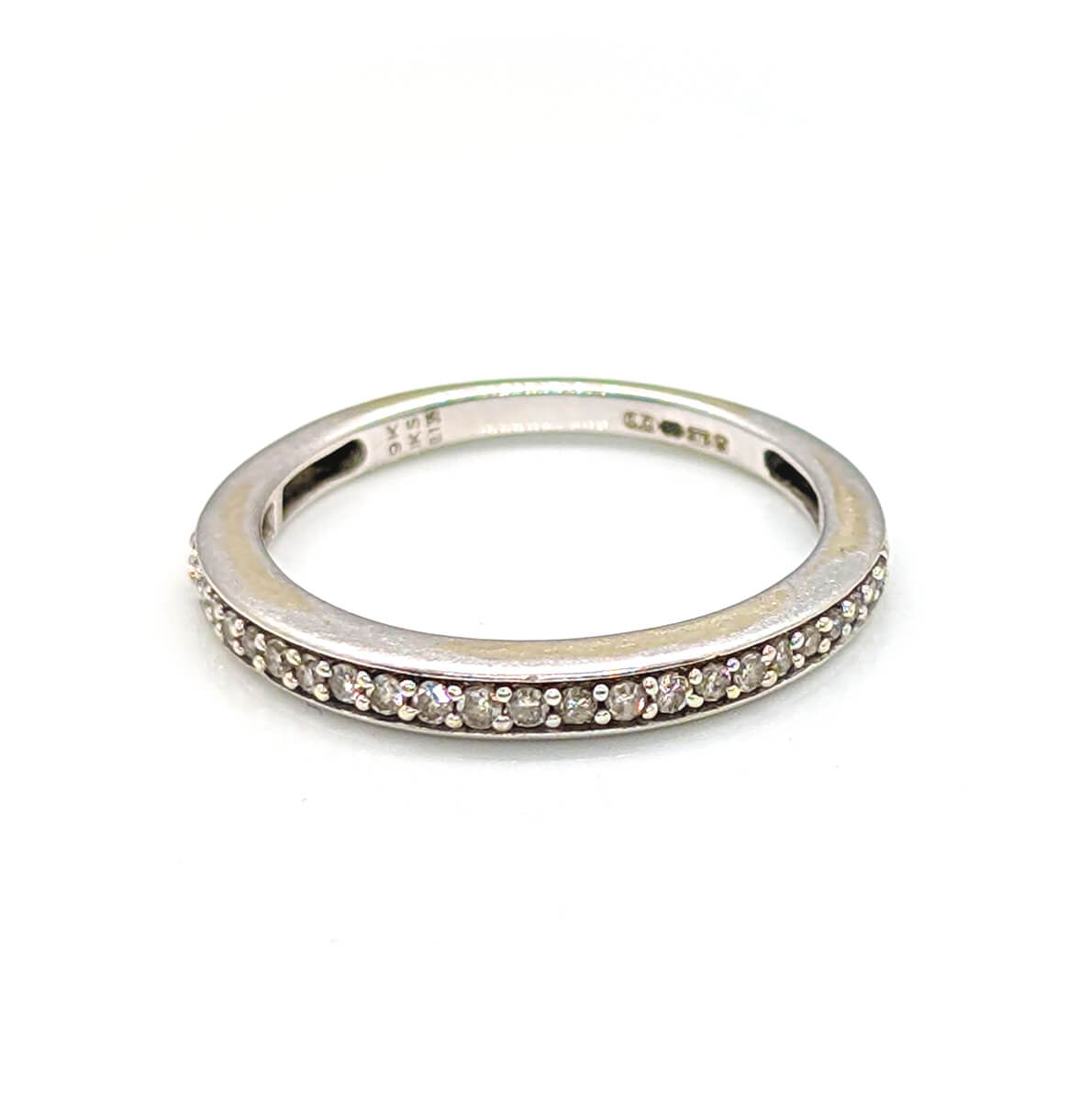 9ct White Gold Half Eternity Diamond Ring