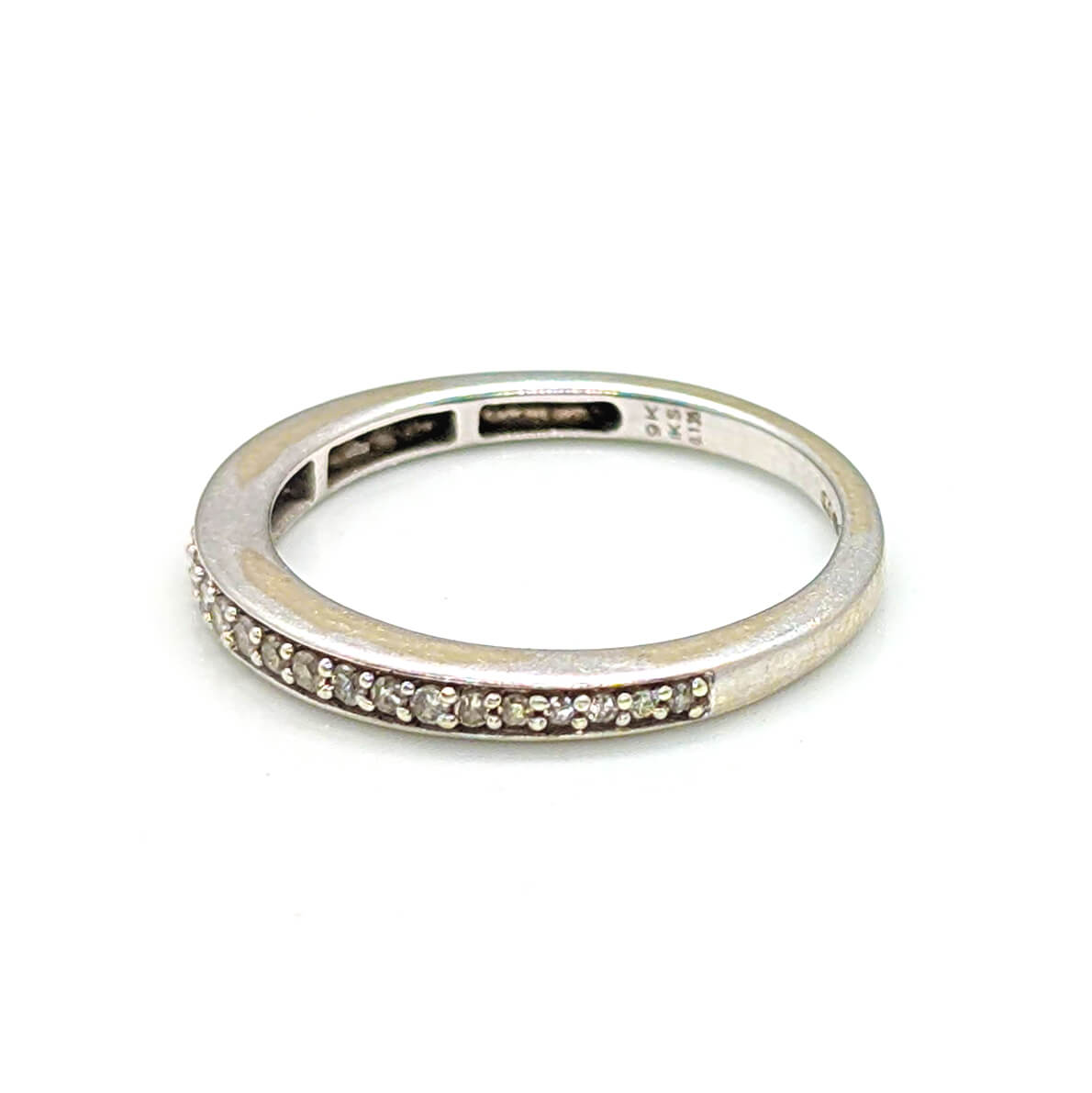 9ct White Gold Half Eternity Diamond Ring