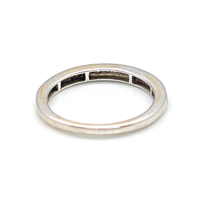 9ct White Gold Half Eternity Diamond Ring